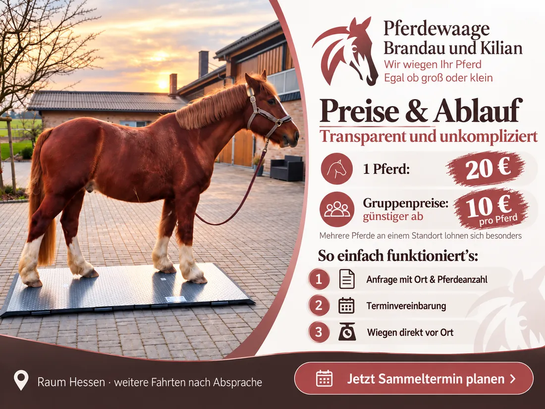 Preise und Ablauf der mobilen Pferdewaage